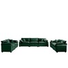 3-Piece Corduroy Fabric Modern Sofa Set with Two 2-Seaters and One 3-Seater, Large Deep Seat, Sofat Cushion and Pillows - 4 of 4