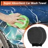 Unique Bargains Car Wash Towel Coral Fleece for Car Cleaning Wiping 9.84"x7.87"x0.39" Gray 2 Pcs - 2 of 4