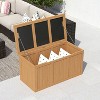 Okak 67/112 Gallon All-Weather Wooden Deck Box, Storage Containers with Hinged Lid, Patio Storage Box for Outdoor Furniture Cushions, Pool Toys - 4 of 4