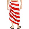 LA LEELA Men's Summer Patriotic 4th of July USA Flag Swimwear Sarong Swim Trunk Beach Wrap One Size Crimson Stars and Stripes - 3 of 3