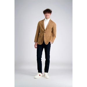 Haggar Men's Iron Free Premium Khaki Slim Fit Flat Front Pant - 1 of 4