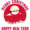 Junior's Design By Humans Merry Christmas - Happy New Year By thriftjd T-Shirt - 2 of 3