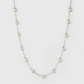 Sterling Silver With Freshwater Pearl A Day™ 2pc : New - Set Silver Duo Target Necklace