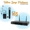 Pyle VHF Dual Frequency Wireless Microphone Receiver System PDWM2115 with Handheld, Headset & Lavalier Mics - 3 of 4