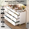 PAKASEPT White Dresser with LED Lights, 8 Drawer Dressers with Tempered Glass Top - 3 of 4