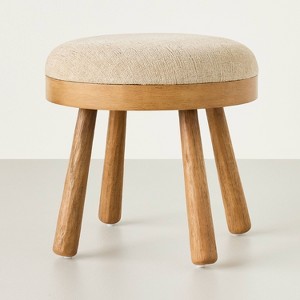 Upholstered Round Top Mid Century Ottoman - Hearth & Hand™ with Magnolia - 1 of 4