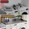 Washer Dryer Countertop, Laundry Countertop Wwith 2-Tier Storage Shelf & Edge Rails, Laundry Over Washing Top Protector for Washer and Dryer - 3 of 4