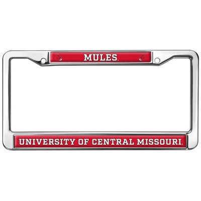 Central Missouri Mules Logo Full Size Standard License Plate Metal Frame