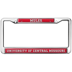 Central Missouri Mules Logo Full Size Standard License Plate Metal Frame - 1 of 4