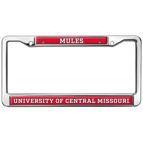 Central Missouri Mules Logo Full Size Standard License Plate Metal Frame - image 1 of 4