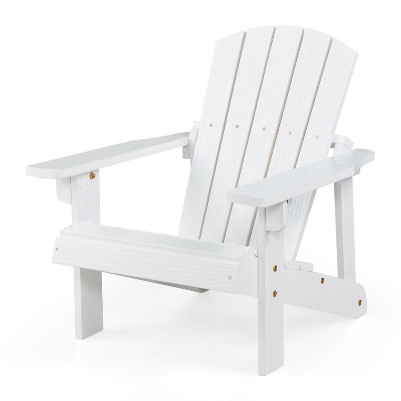 Costway Kid's Adirondack Chair Patio Wood High Backrest Arm Rest 110 LBS Capacity, 1 of 10