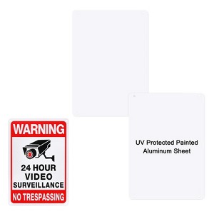 Unique Bargains Aluminum Reflective UV Protected White Blank Metal Signs 2 Pcs - 1 of 4