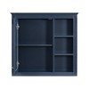 30" x 28" Medicine Cabinet, Wall Mounted Bathroom Storage Cabinet, Modern Bathroom Wall Cabinet with Mirror,Medicine Cabinet with 3 Open Shelves Blue - 4 of 4