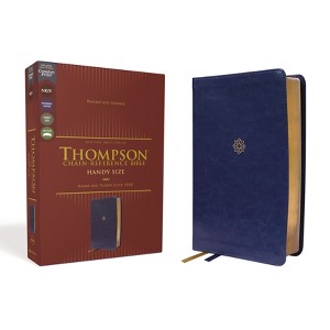 Nkjv, Thompson Chain-Reference Bible, Handy Size, Leathersoft, Navy, Red Letter, Comfort Print - by  Zondervan (Leather Bound) - 1 of 1