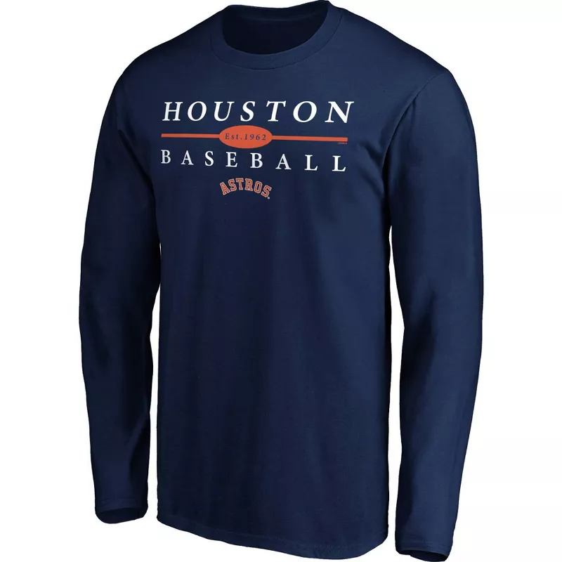Mlb Houston Astros Men's Long Sleeve T-shirt : Target