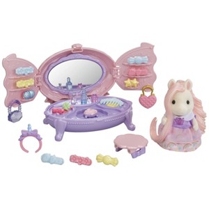 Calico Critters Pony's Vanity Dresser Set, Dollhouse Compact Playset with Figure and Accessories - 1 of 4