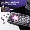 MaseiKar B75 PRO Wireless Mechanical Keyboard,75%Layout,Hot Swap Gasket Custom Structure,RGB Backlit,Bluetooth/Type-C/2.4G - 3 of 4