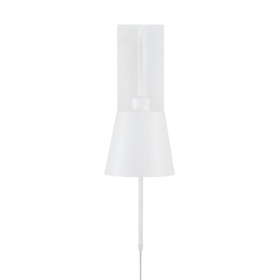 Matte White Metal Swing Arm Wall Sconce