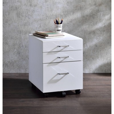 NicBex 3 Drawer Mobile File Cabinet with Casters and Lock,Office Cabinet with Metal Handle,Modern Storage Cabinet,Filing Cabinet for Home Office