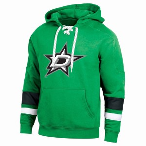 NHL Dallas Stars Men's Long Sleeve Hooded Sweatshirt with Lace - 1 of 3