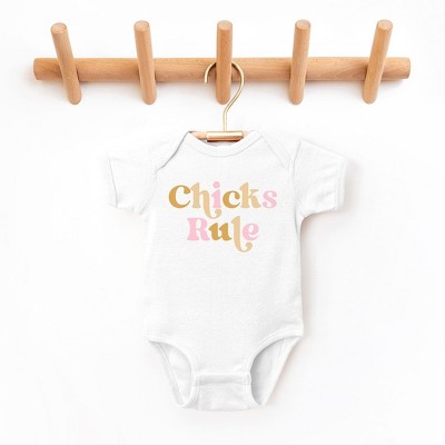 The Juniper Shop Chicks Rule Colorful Baby Bodysuit