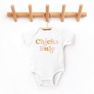 The Juniper Shop Chicks Rule Colorful Baby Bodysuit - 1 of 2