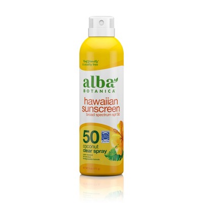 Alba Botanica Hawaiian Coconut Sunscreen Spray - SPF 50 - 6 fl oz