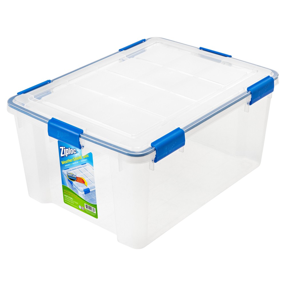 UPC 762016448831 product image for Ziploc 60qt WeatherShield Clear Storage Box | upcitemdb.com