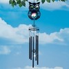 Collections Etc Stainless Steel Owl and Gazing Ball Hanging Windchime Gray - 2 of 2