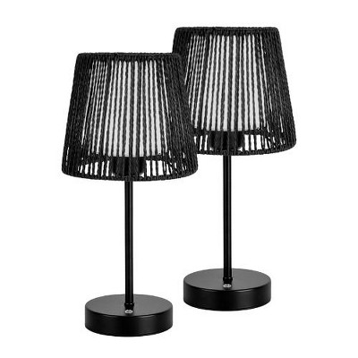 Onewish Portable Table Lamp with Swappable shade, 2-pack