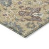 Gold Beige And Pale Aqua Floral Washable Indoor Outdoor Area Rug - 4 of 4