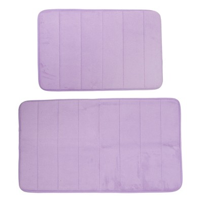 BYSURE Lavender Bathroom Rugs Sets 3 Piece Memory Foam Non Slip Bath Mats  for Bathroom Floor, Soft Washable Bathroom Mats and Rugs Sets for Toilet