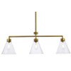 Elegant Lighting Mera 3 lights brass pendant - image 3 of 4