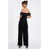 QUIZ Women's Bardot Scuba Crepe Jumpsuit With Satin Trim - 2 of 4