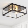 12" LED 2-Light Iron/Glass Pendant Oil Rubbed Bronze/Brass - JONATHAN Y: ETL Listed, Hardwired - 2 of 4