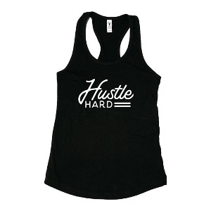 Simply Sage Market Women's Hustle Hard Graphic Racerback Tank - 1 of 3