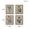 VisioGear 4PCS Botanical Illustration Framed Canvas Wall Art Set, Wall Decor for Hallway Office Wall Decor, Multicolor, 21.84"*17.84"*1.4" - 3 of 4