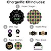 Big Dot of Happiness Mardi Gras - Masquerade Party Paper Charger and Table Decorations - Chargerific Kit - Place Setting for 8 - image 3 of 4