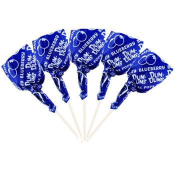Dum Dums Color Party Light Blue Blu Raspberry Lollipops - Bag of