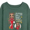 Women's - LOL Surprise! - Extra w/ a Side of Swag Lightweight French Terry Wide Neck Long Sleeve Shirt - 2 of 4