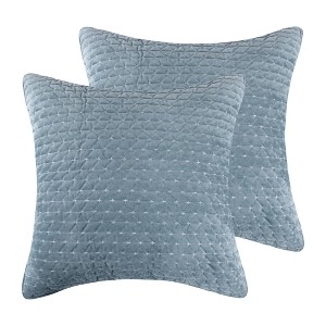 Velvet Stitch Euro Sham Set of 2 - Levtex Home - 1 of 3