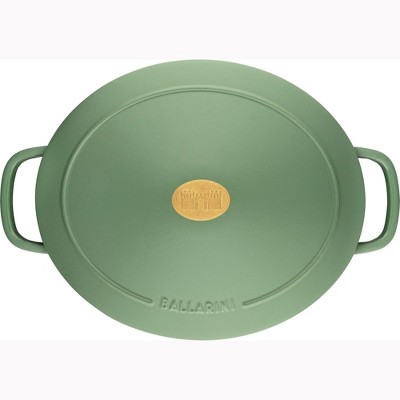 Saggio Green Enameled Cast Iron 5-qt Oval Dutch Oven