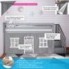 Max & Lily Twin Low Bunk Bed with Staircase and Curtains - 2 of 4