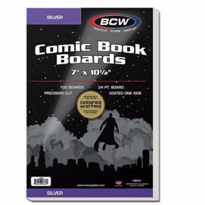 BCW Comic Book Boards Silver 7 x 10 1/2 (100 per pack) - 1 of 1