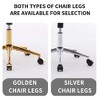 NicBex Adjustable Ergonomic Office Chair with Golden Base, Luxury Home Office Desk Chair with S-Shaped Backrest, Computer Swivel Chair, Vanity Chair - 3 of 4