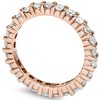 Pompeii3 1 1/2ct Diamond Eternity Wedding Ring 14K Rose Gold - 3 of 4