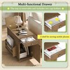 KWPZQEB Multifunctional Vintage End Table with USB Ports, Narrow Table with Drawer & Bookshelf, Flip Top Side Table for Living room, Small Space - 4 of 4
