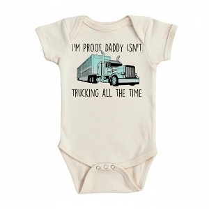 Trucker Blue Newborn Baby Onesie® Bodysuit GS1 - 1 of 4