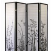 NicBex 4-panel Room Divider Portable Wooden Folding Privacy Screen Bamboo Design Wall Partition for Home & Office, Black - 2 of 4