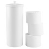 iDesign Freestanding Toilet Paper Canister, Set of 2, White, Made in USA - 4 of 4
